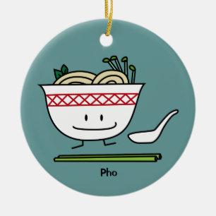 Pho Nudel-Schüssel-Vietnam-Suppenlöffelessstäbc Keramik Ornament