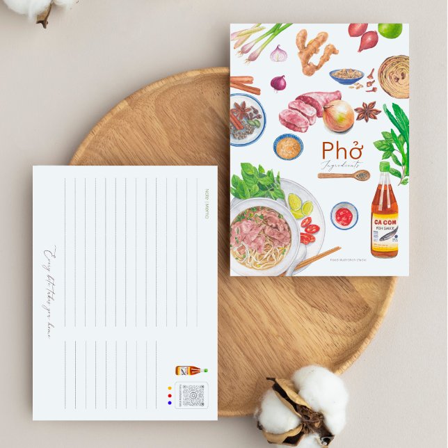 Pho Recipe Postcard Postkarte (Von Creator hochgeladen)
