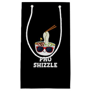 Pho Shizzle Funny Noodle Pun Dark BG Kleine Geschenktüte