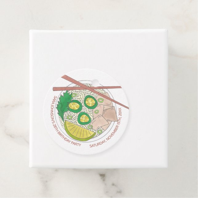 Pho Sho! Vietnamesisch Soup Funny Birthday Party Geschenkanhänger (Beispiel)