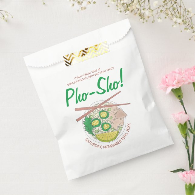 Pho Sho! Vietnamesisch Soup Funny Birthday Party Geschenktütchen (Versiegelt)