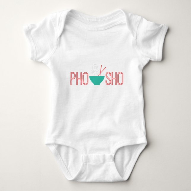 Pho Sho vietnamesische Nudelsuppe Baby Strampler (Vorderseite)