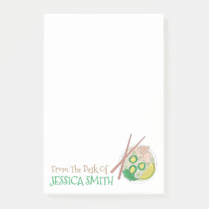 Pho Soup aus Vietnam vom Schreibtisch aus Personal Post-it Klebezettel