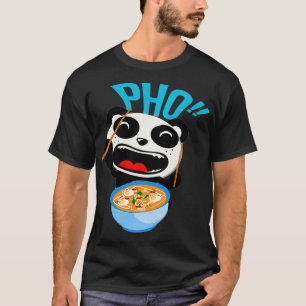 Pho Soup Vietnam Ramen Laughing Panda China Asien T-Shirt