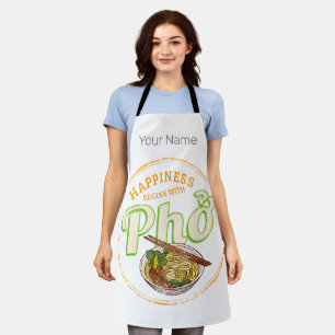 Pho-Suppe Retro Street Food Vintage Gourmet Vietna Schürze