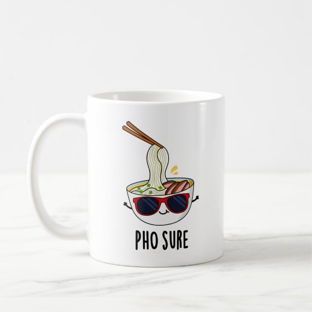 Pho Sure Funny Pho Soup Noodle Puff Kaffeetasse (Links)