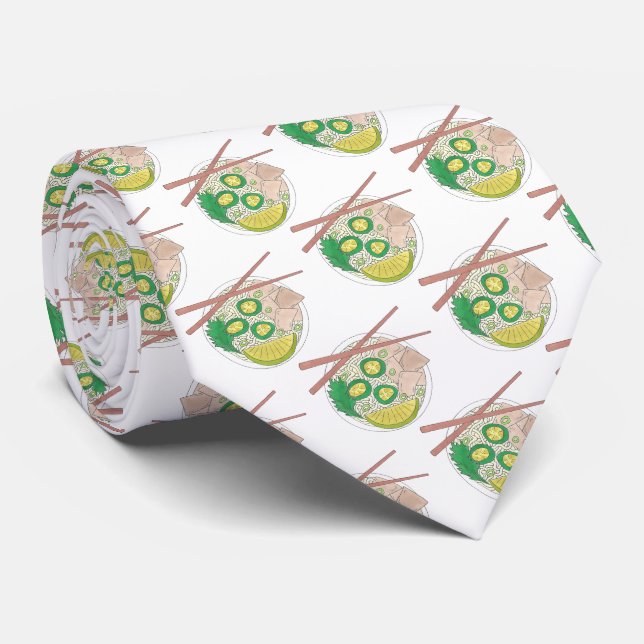 PHO Vietnamesisch Food Chicken Noodle Soup Chopsti Krawatte (Gerollt)