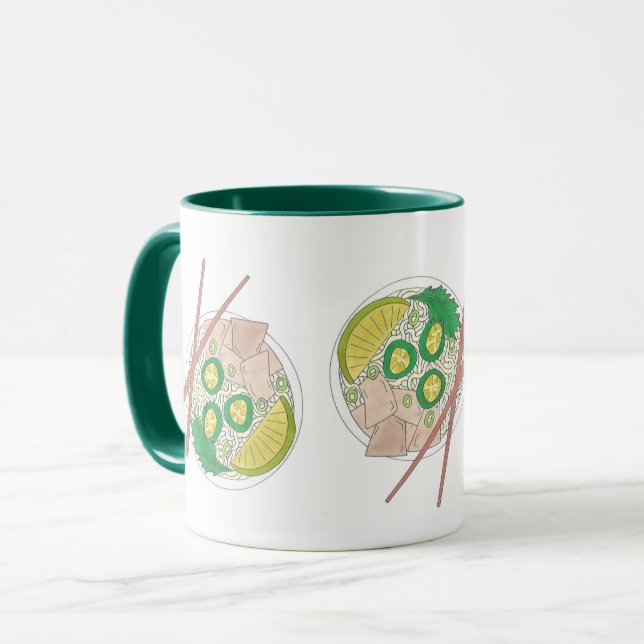 PHO Vietnamesisch Food Chicken Noodle Soup Chopsti Tasse (Vorderseite Links)