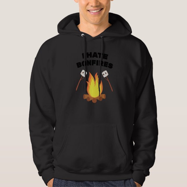 Phobia I Hasse Bonfire Camping Smores Marshmallows Hoodie (Vorderseite)