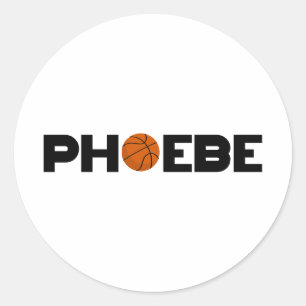 Phoebe Basketball Runder Aufkleber