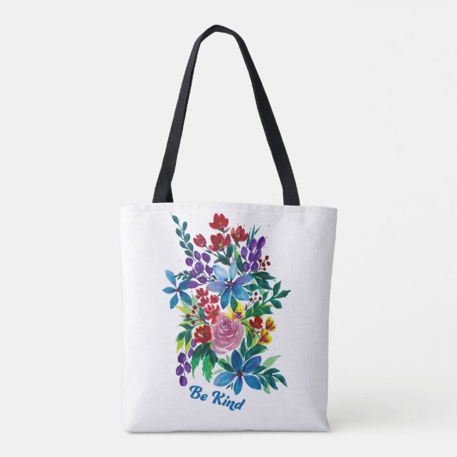 Phoebe "Be Kind" Floral Inspirational Tote (Rückseite)
