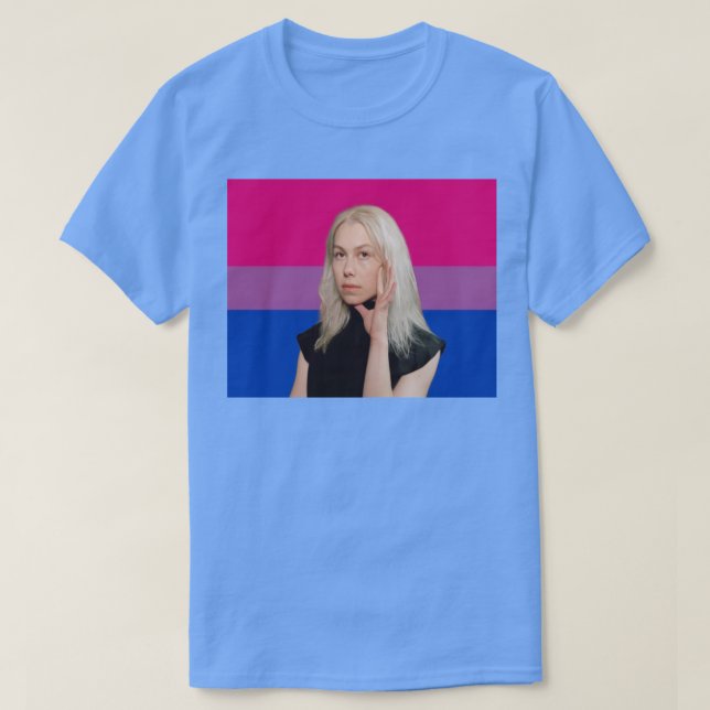 Phoebe Bridgers Bisexual Stolperflagge T-Shirt (Design vorne)