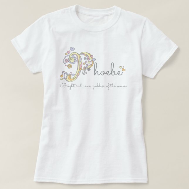 Phoebe Girls nennen dekorative Brunnenmeinung T-Shirt (Design vorne)