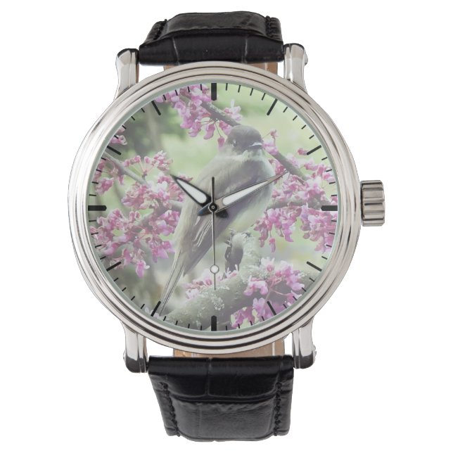 Phoebe in einem Redbud Tree Armbanduhr (Vorderseite)