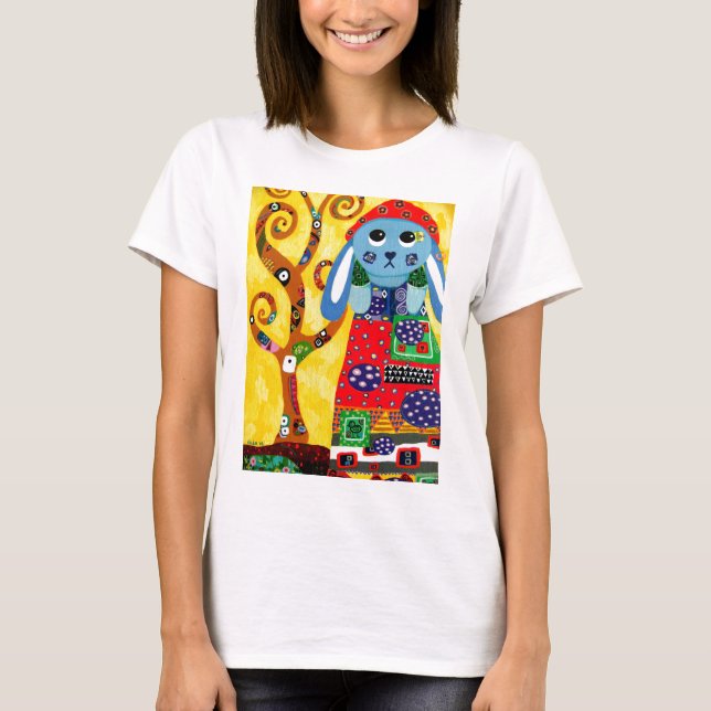 Phoebe in Klimt T-Shirt (Vorderseite)