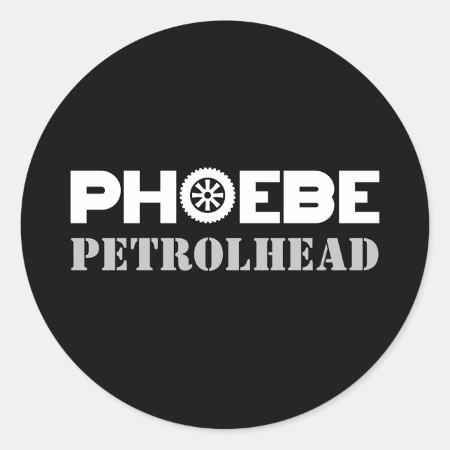 Phoebe Petrolhead Runder Aufkleber (Vorderseite)