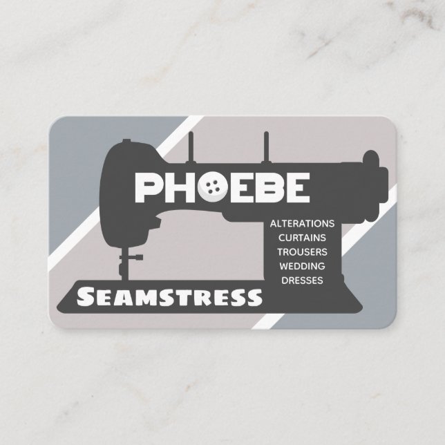 Phoebe Seamstress Business Card Visitenkarte (Vorderseite)