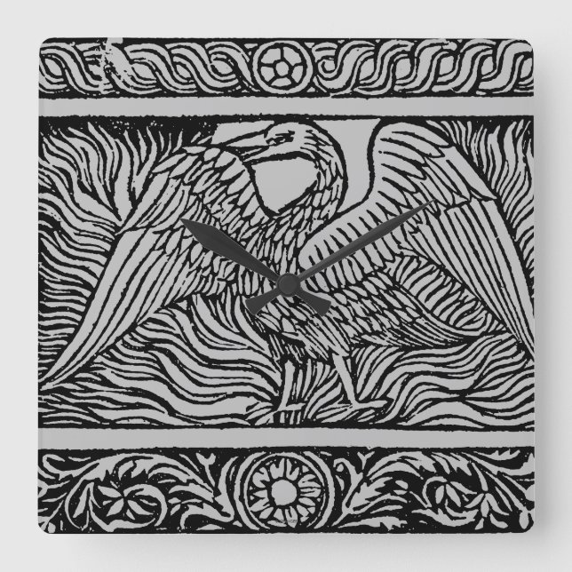 Phoenix, 1524 quadratische wanduhr (Vorderseite)