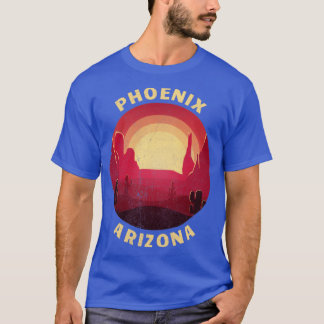 Phoenix Arizona Desert Illustration Vintag Souven T-Shirt