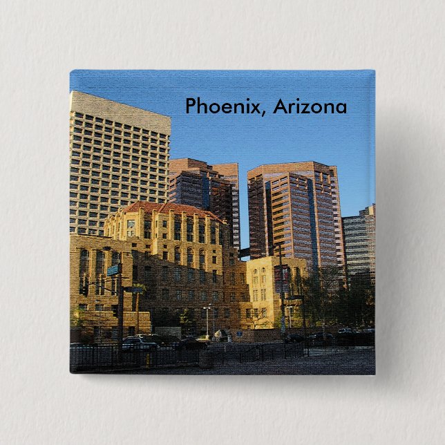 Phoenix, Arizona Downtown Button (Vorderseite)