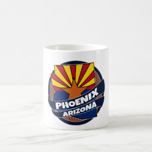 Phoenix Arizona-Fahne platzt Kaffee-Tasse Tasse