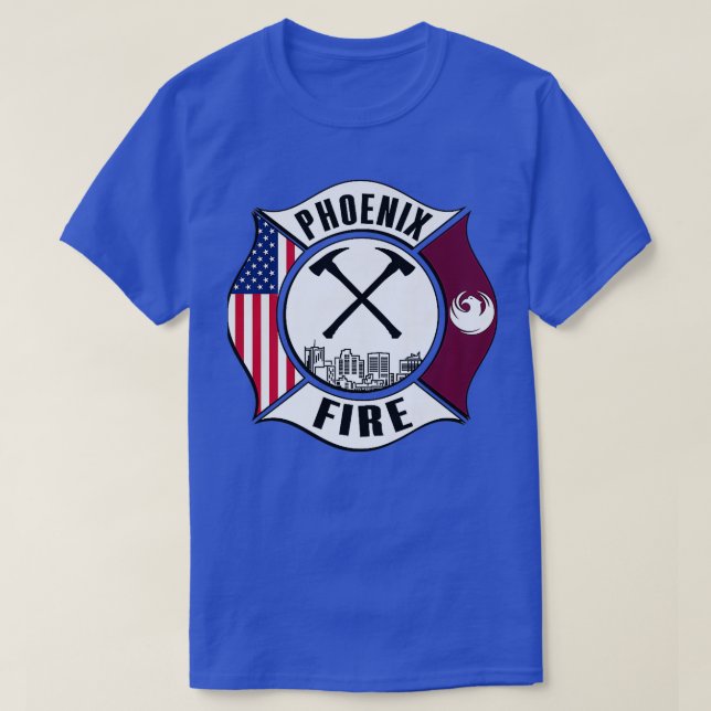 Phoenix Arizona Feuerwehrrettungsabteilung Feuerwe T-Shirt (Design vorne)