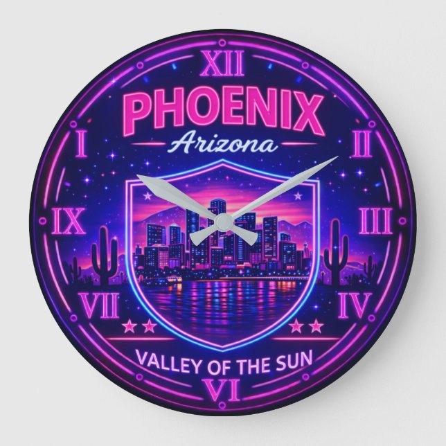 Phoenix Arizona Große Wanduhr (Vorderseite)