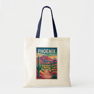 Phoenix Arizona Illustration Reise Kunst Vintage Tragetasche