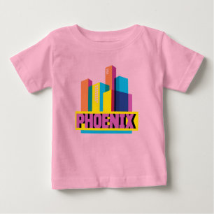 Phoenix, Arizona   Neon Skyline Baby T-shirt