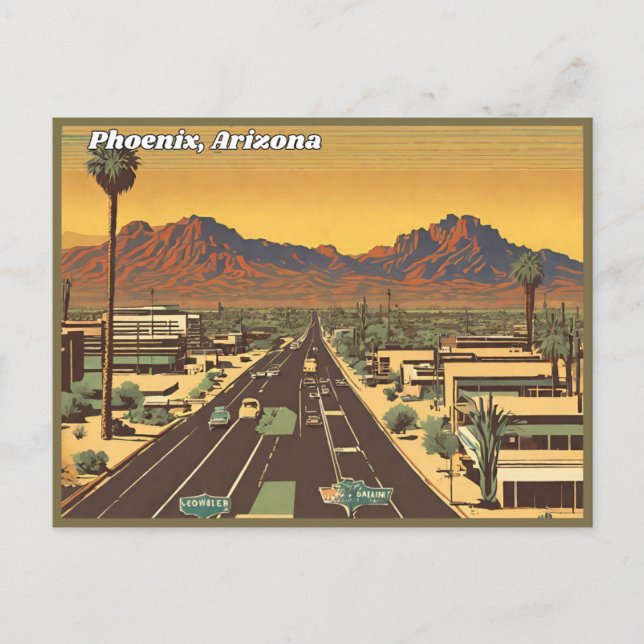 Phoenix, Arizona Postkarte (Vorderseite)