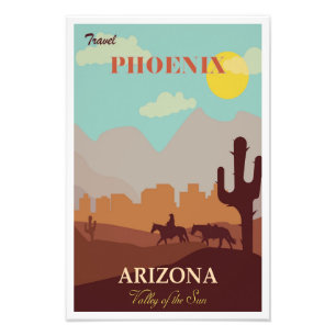 Phoenix Arizona Reiseplakat Fotodruck