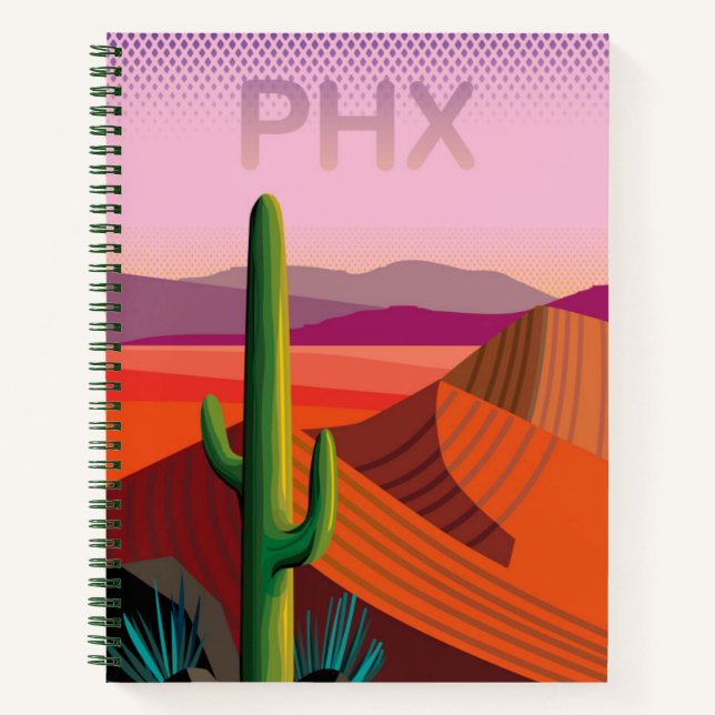 Phoenix Arizona | Reiseplakat Notizbuch (Vorderseite)
