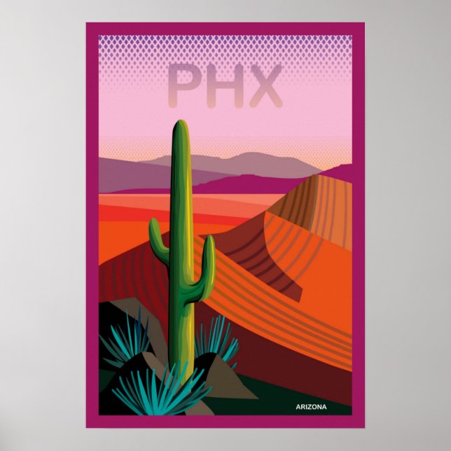 Phoenix Arizona | Reiseplakat Poster (Vorne)