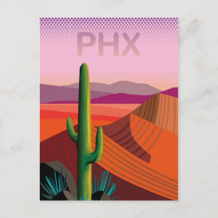 Phoenix Arizona   Reiseplakat Postkarte