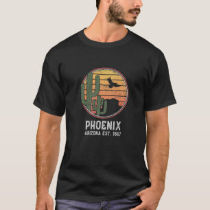 Phoenix Arizona Retro Kaktus und Sonne T-Shirt