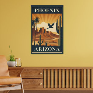 Phoenix Arizona Retro-Reiseplakat Poster