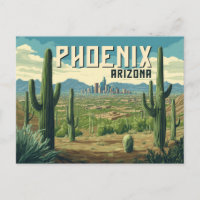 Phoenix Arizona - Retro-Wüste-Stadtbild