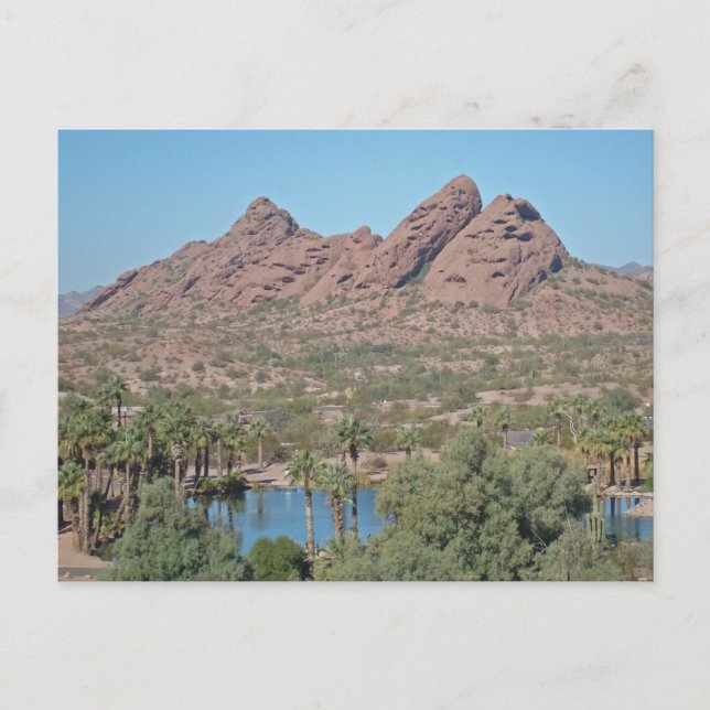 Phoenix Arizona Rotes Foto Landschaft Postkarte (Vorderseite)