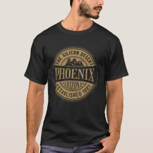 Phoenix Arizona Silicon Wüste Estd 1881 Berg T-Shirt
