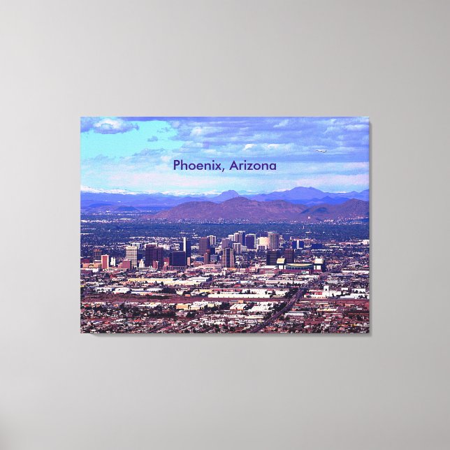 Phoenix Arizona Skyline am Tag Leinwanddruck (Vorderseite)