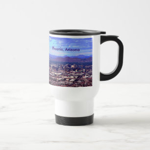 Phoenix Arizona Skyline am Tag Reisebecher