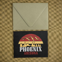 Phoenix Arizona Skyline Kunstprint Retro Sonnenunt