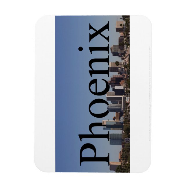 Phoenix Arizona Skyline Magnet mit Phoenix im (Vertikal)