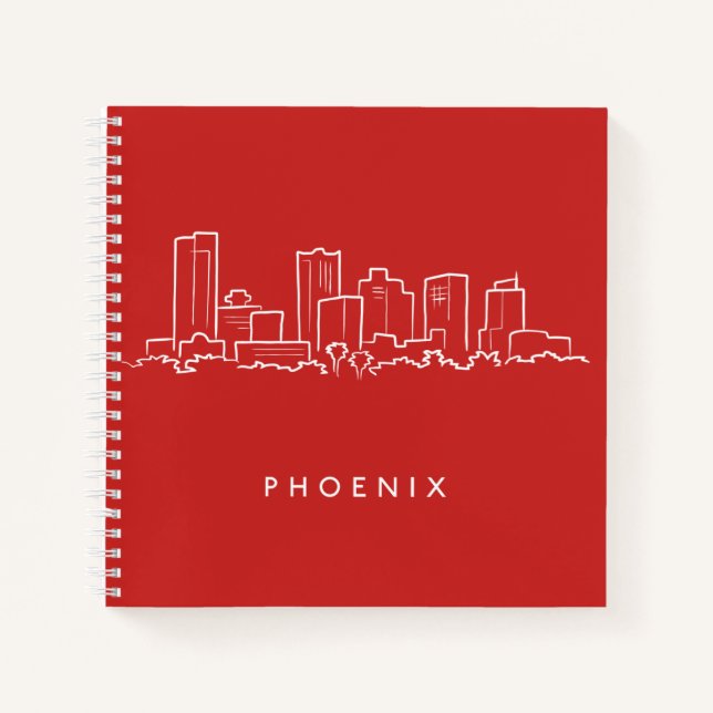 Phoenix Arizona Skyline Notizbuch (Vorderseite)