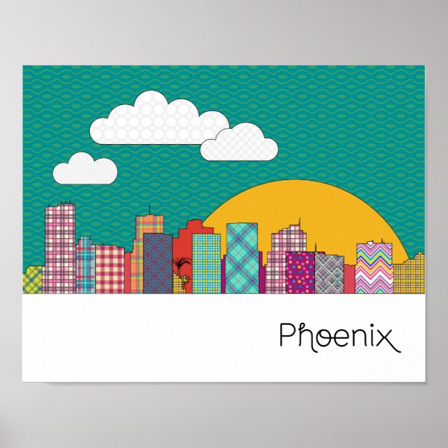Phoenix, Arizona Skyline Poster (Vorne)