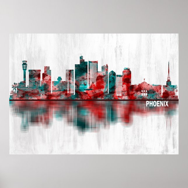 Phoenix Arizona Skyline Poster (Vorne)