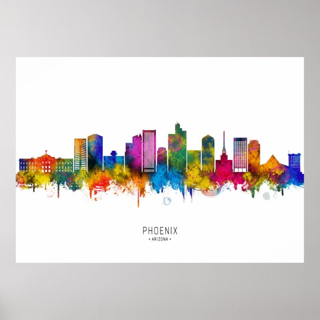 Phoenix Arizona Skyline Poster (Vorne)