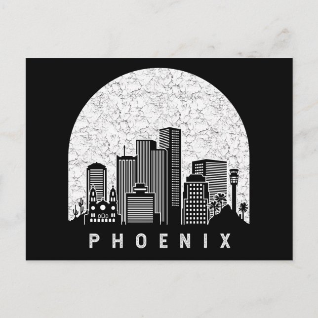 Phoenix Arizona Skyline Postkarte (Vorderseite)