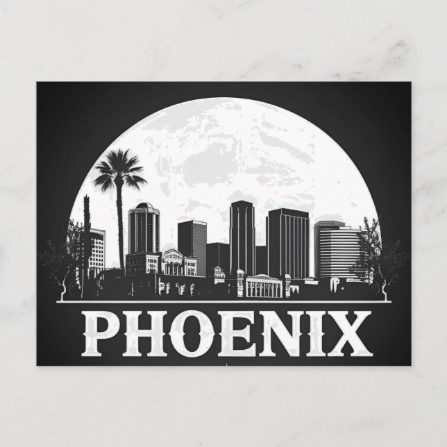 Phoenix Arizona Skyline Postkarte (Vorderseite)