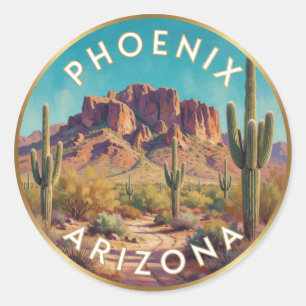 Phoenix Arizona Sonoran-Wüste Reise Runder Aufkleber